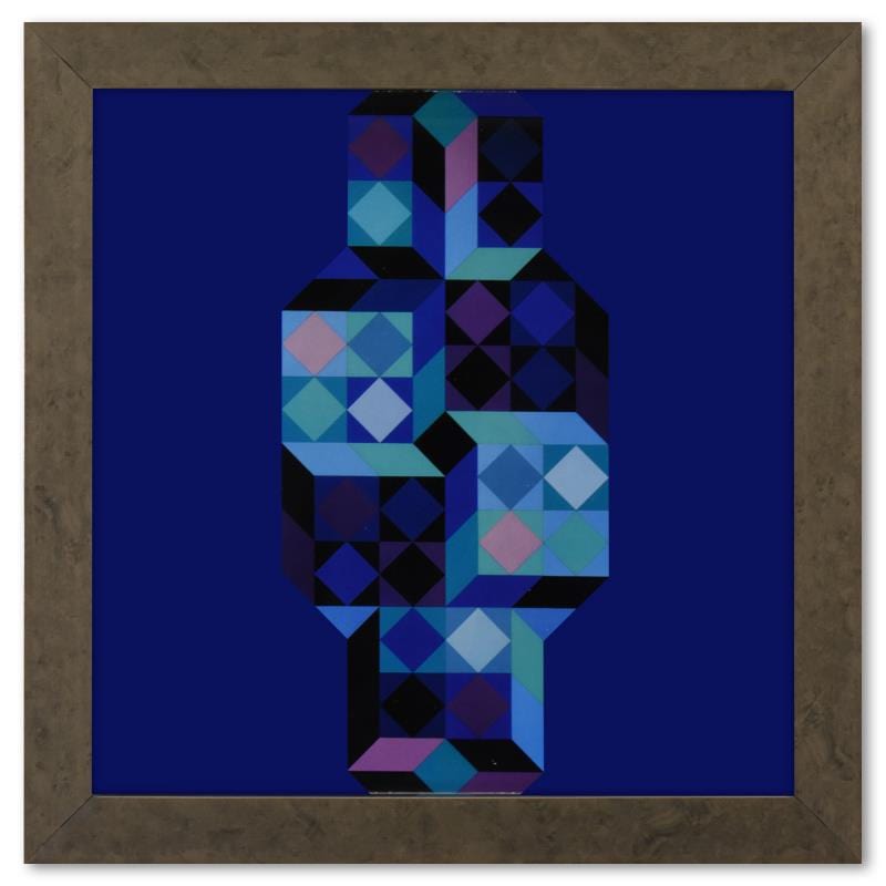 Vasarely; Tridim - G de la serie Hommage A L'Hexagone