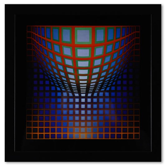 Vasarely; Kezdi - Vega de la serie Structures Universelles Du Damier