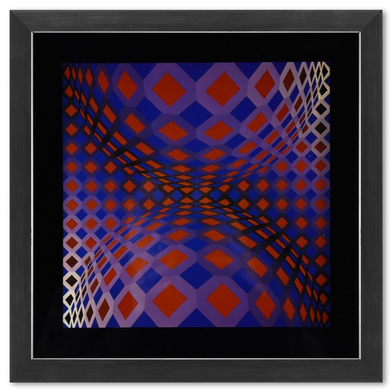 Vasarely; Ondocto - X de la serie Structures Universelles De L'Octogone