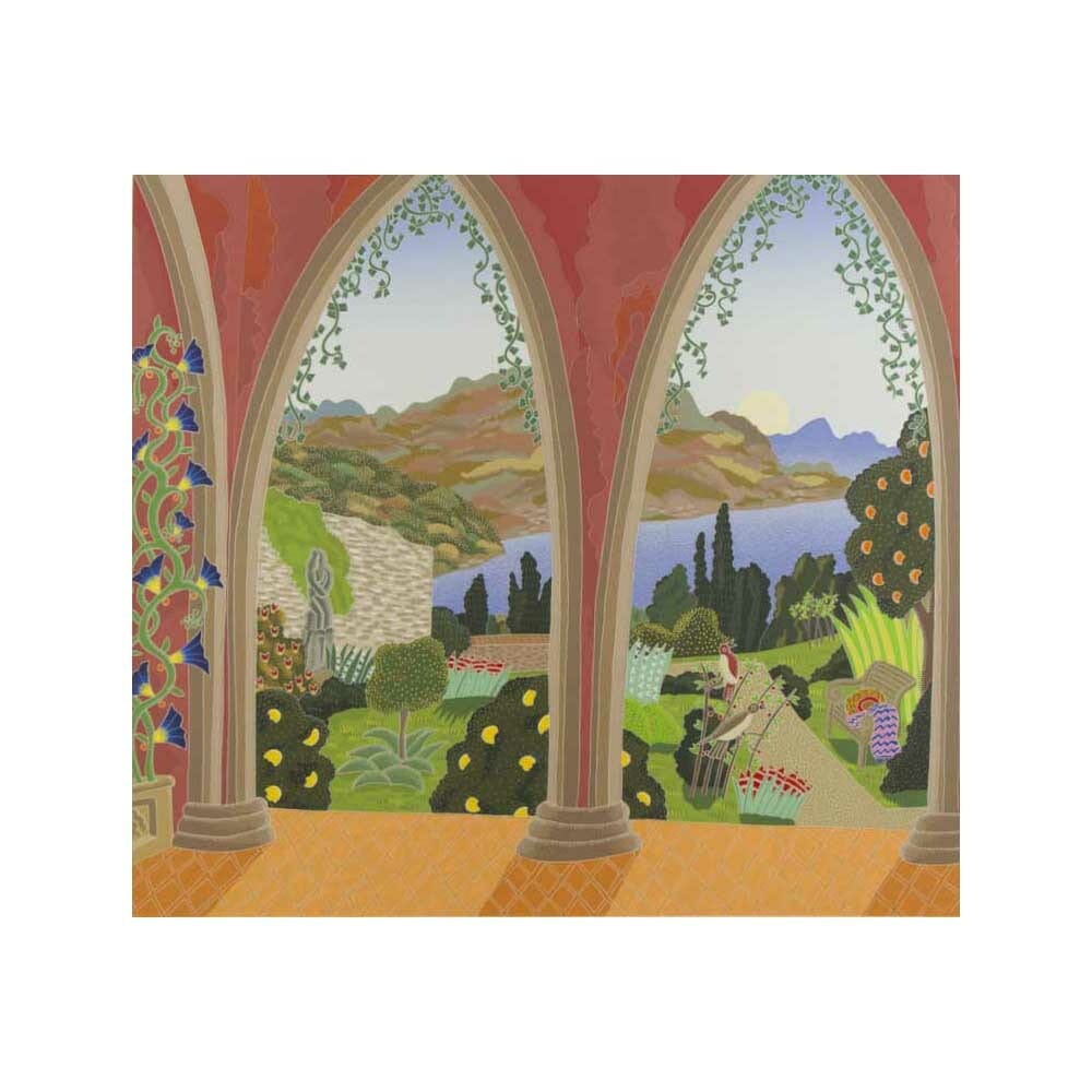 Thomas McKnight, Ravello Garden, Southern Italy, serigraph, limited edition, signed